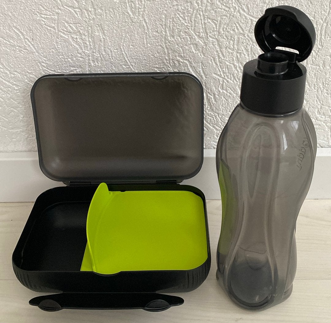 Tupperware Snackpack /Broodtrommel met Ecofles, Huis en Inrichting, Keuken | Tupperware, Ophalen of Verzenden, Nieuw, Blauw, Overige typen