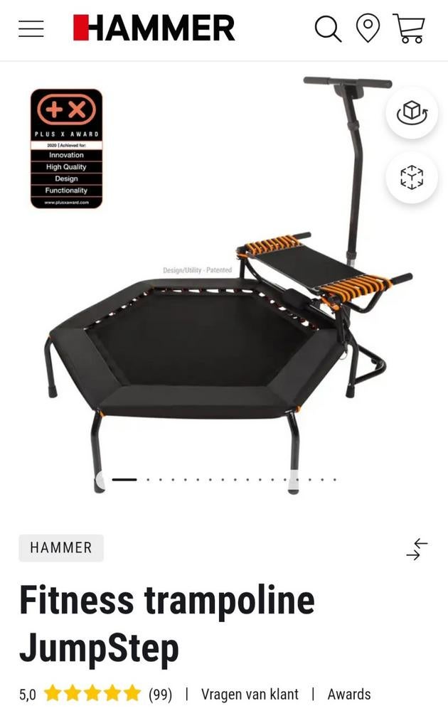 Hammer Fitness Trampoline JumpStep - Nieuwstaat, Ophalen of Verzenden, Zo goed als nieuw