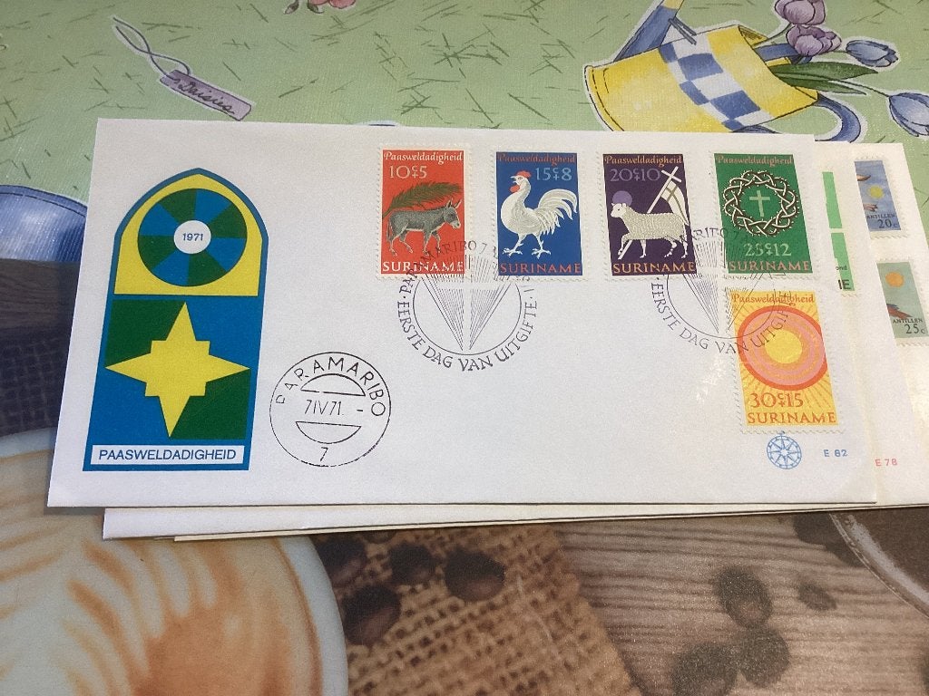 No4307 Suriname E82 karrewiel Heb ook Nederland jaargangen, Postzegels en Munten, Ophalen of Verzenden, Onbeschreven, Nederland