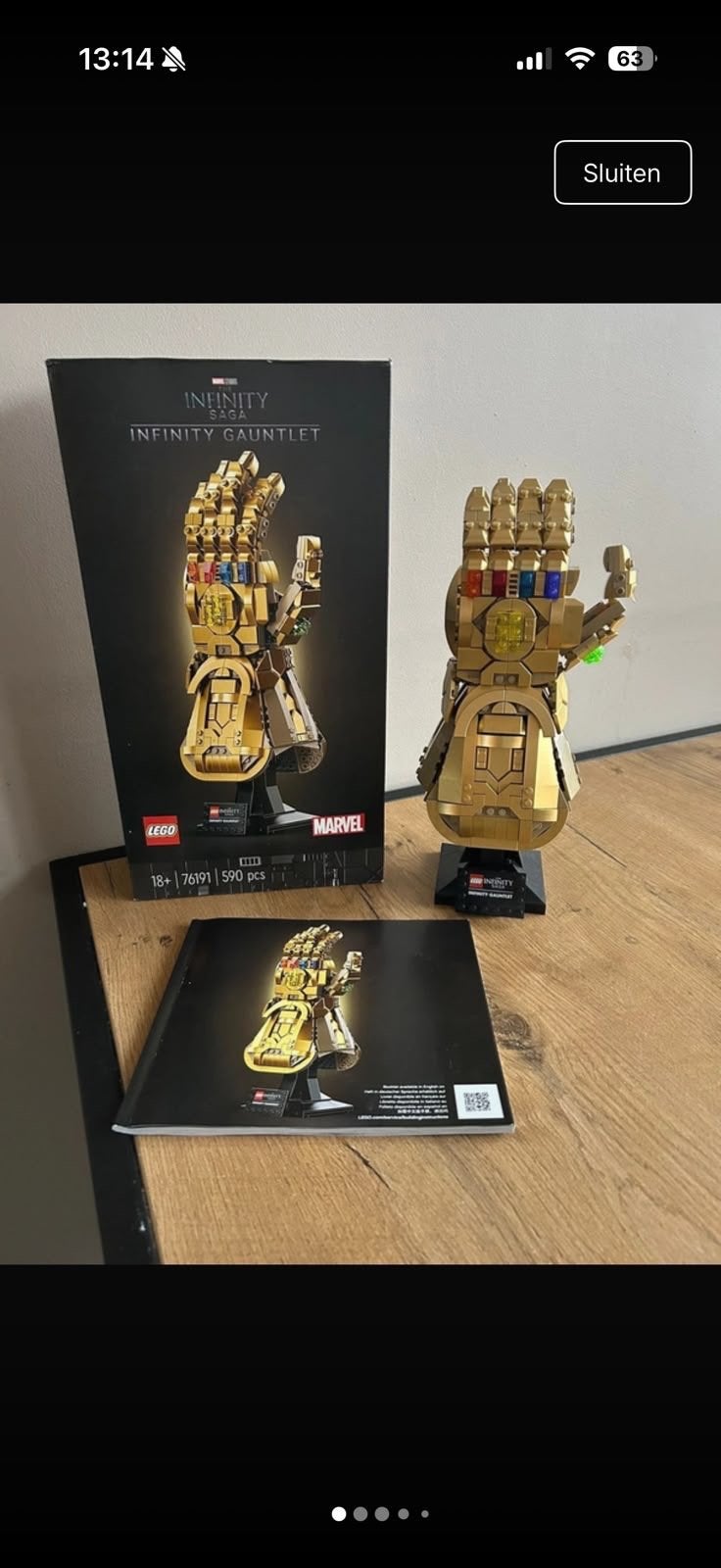 Lego Marvel Infinity Gauntlet (76191) compleet en in elkaar, Ophalen, Gebruikt, Marvel, Lego