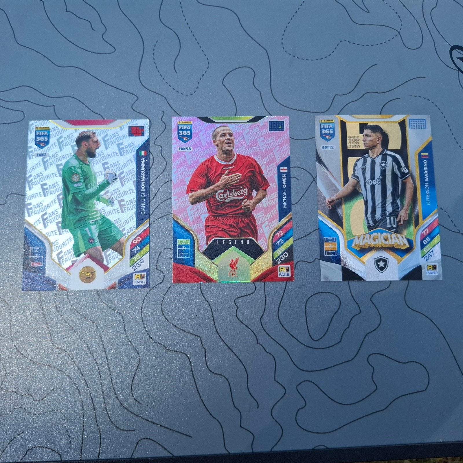 FIFA 365 Panini voetbal kaarten - Michael Owen, Donnarumma, Ophalen of Verzenden, Zo goed als nieuw, Buitenlandse clubs, Spelerskaart