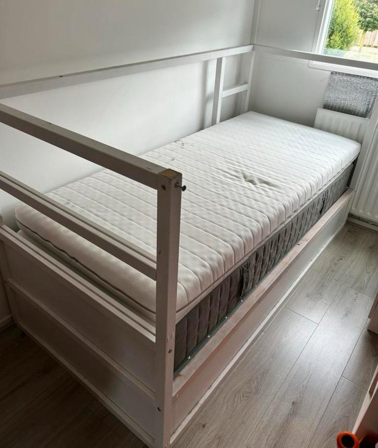 Eenpersoons bed Ikea 80x200, Ophalen, Eenpersoons, Wit, Zo goed als nieuw