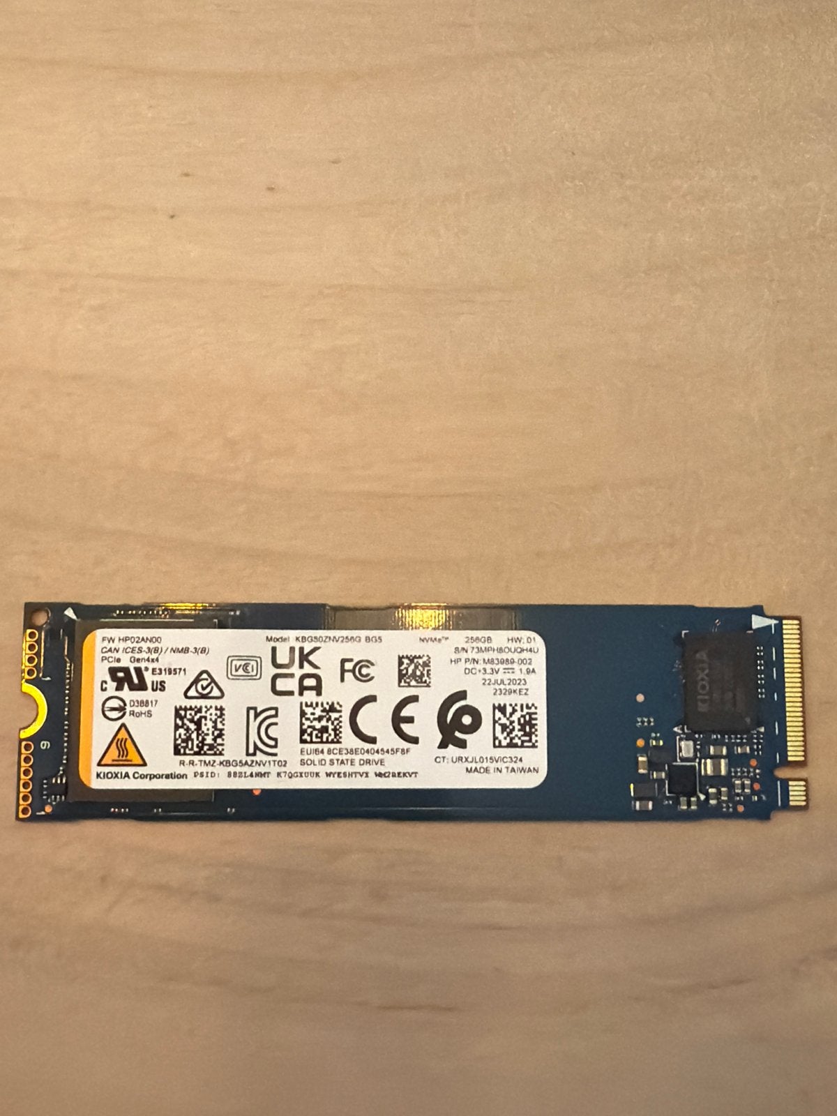 Kioxia 256GB NVMe M.2 SSD - Snelle Opslag, Intern, Server, SSD, Ophalen of Verzenden