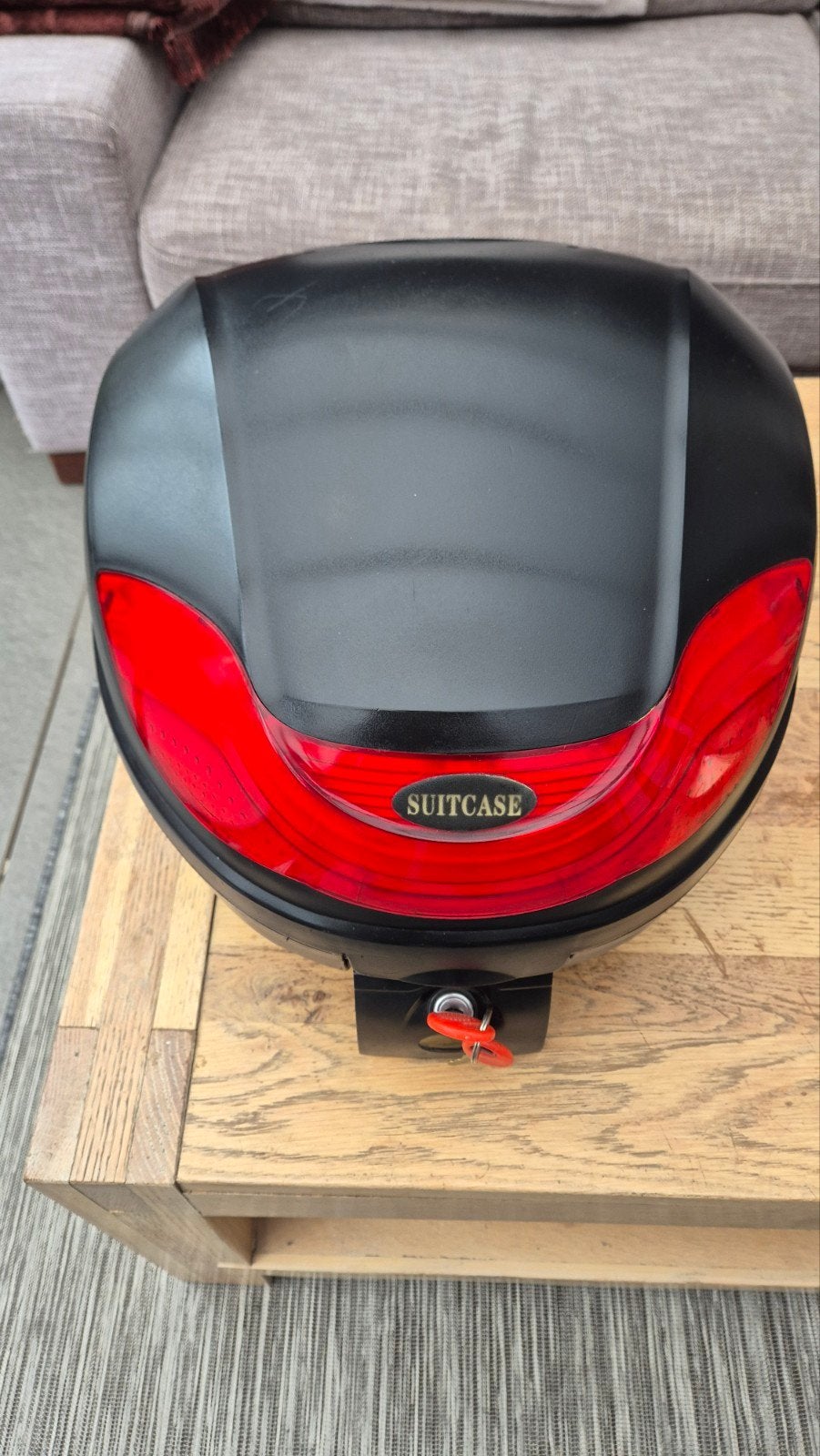 Zwarte Motorkoffer / Topkoffer met Sleutel, Ophalen of Verzenden, Gebruikt