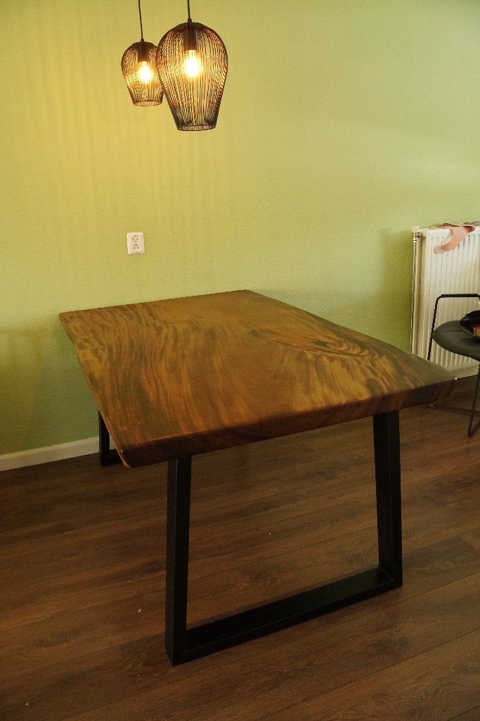 Eettafel boomstam, Ophalen, 50 tot 100 cm, Zo goed als nieuw, Vijf personen of meer