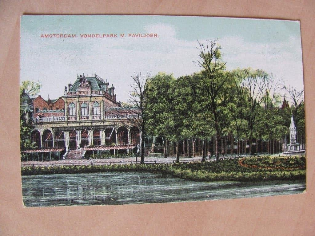 Amsterdam 1907 Vondelpark, Ophalen of Verzenden, Voor 1920, Gelopen, Noord-Holland