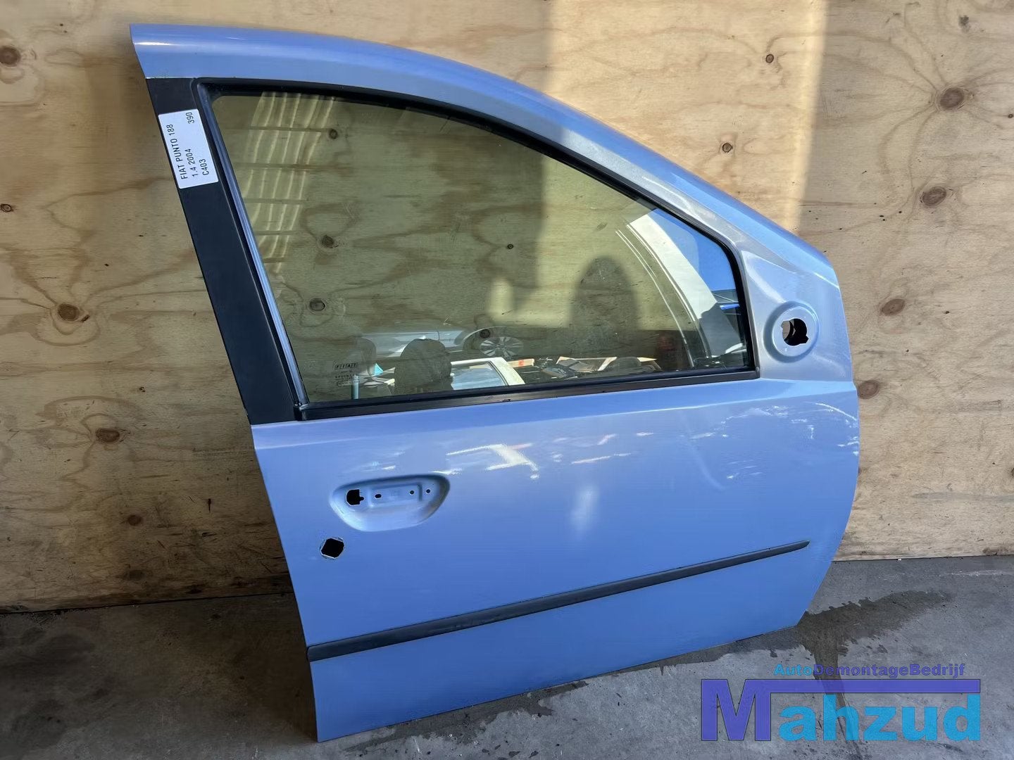FIAT PUNTO 2 188 blauw rechts voor deur 2002-2005, Gebruikt, Deur, Stellantis Europe S.p.A., Ophalen of Verzenden