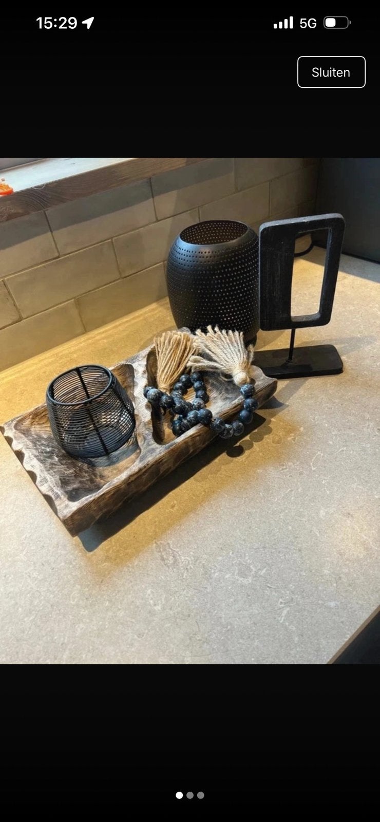 Woondecoratie landelijk, Ophalen of Verzenden, Zo goed als nieuw, Rechthoekig, Hout