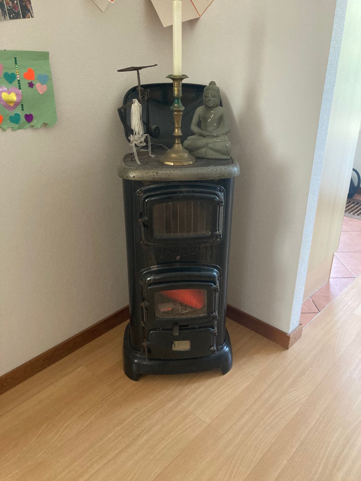 Te koop potkachel, Ophalen, Zo goed als nieuw, Gas, Gaskachel