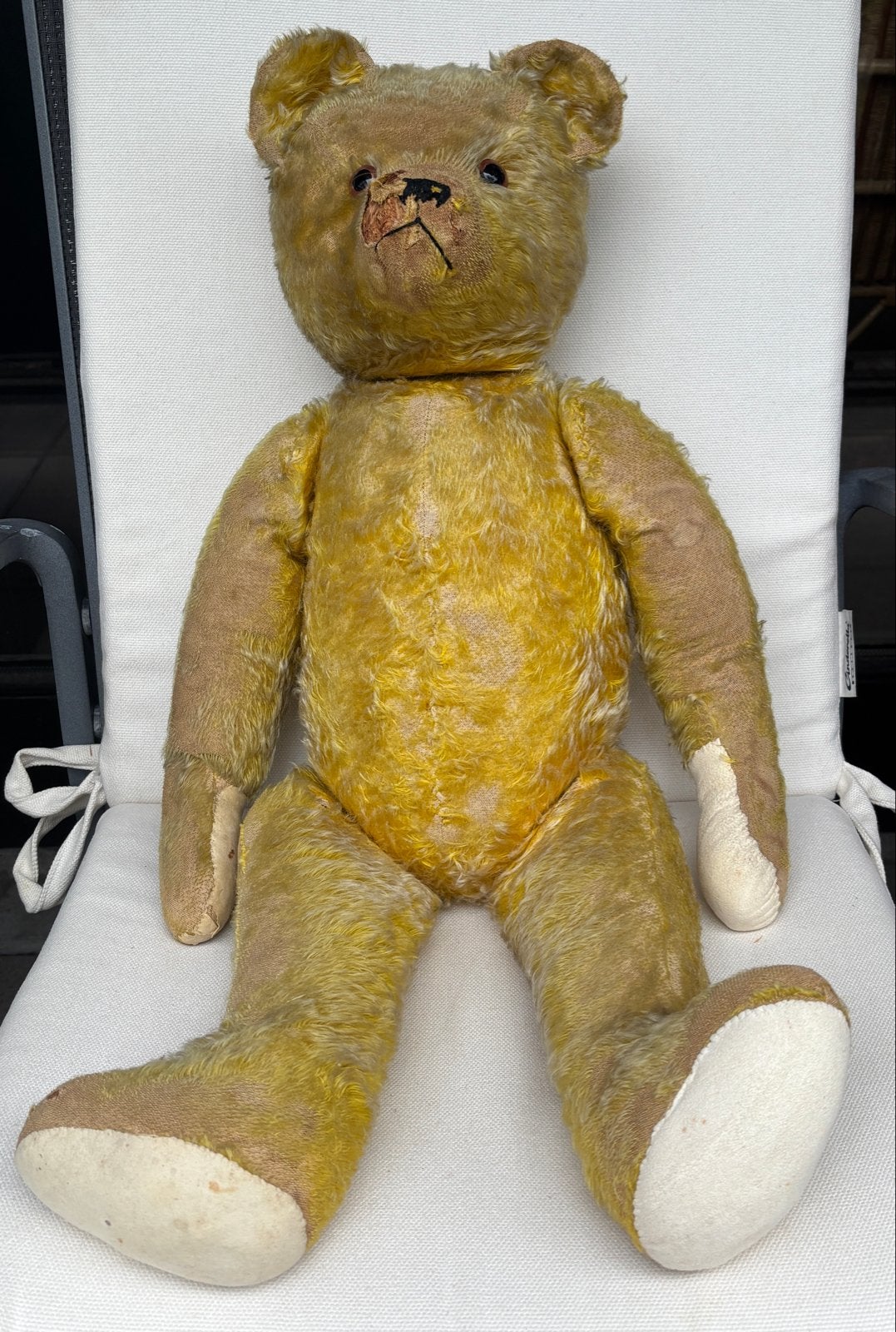 Vintage Teddybeer ruim 70 cm jaren 20 of 30 mogelijk Steiff, Ophalen of Verzenden, Gebruikt