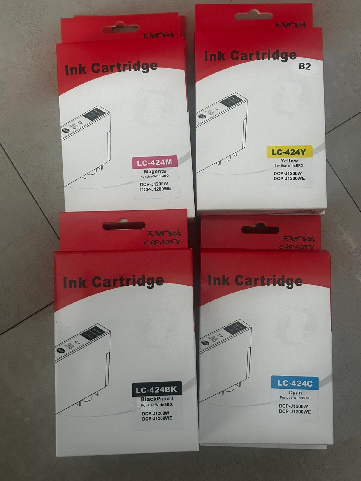 9x Brother LC-424 cartridges – nieuw – DCP-J1200W / J1200WE, Ophalen of Verzenden, Nieuw, Cartridge