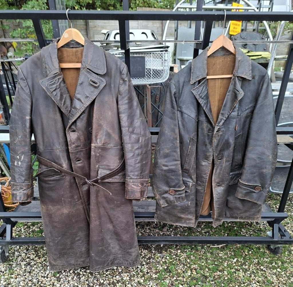 2 Vintage Leren Motorjassen - Unieke Stijl, Jas | leer, Tweedehands, Heren, Onbekend