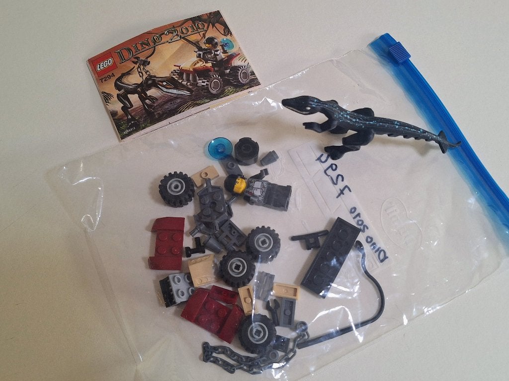 Lego Dino 2010 sets 7294, 7295, 7297 met instructies, Gebruikt, Overige thema's, Inclusief instructies, Lego