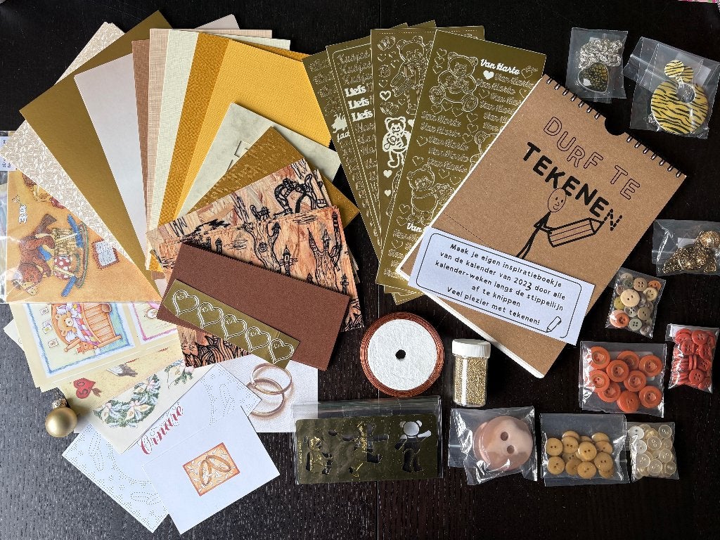 Hobbypakket Goud / Bruin / Parelmoer, Hobby en Vrije tijd, Knutselen, Nieuw, Ophalen of Verzenden, Overige materialen, Bruin