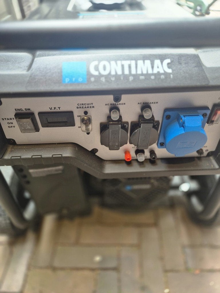 Contimac GRE 6500 AVR aggregaat, Doe-het-zelf en Verbouw, Aggregaten, Ophalen, Elektrisch startend, Benzine, Zo goed als nieuw