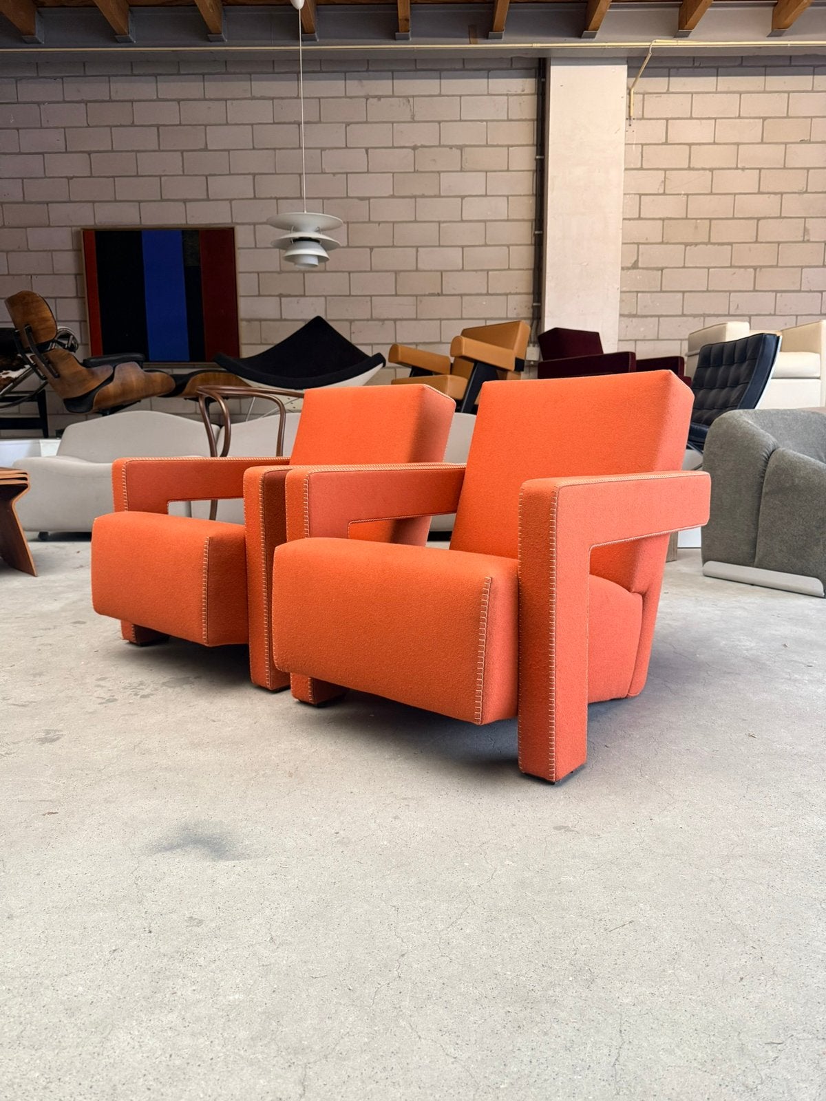 Cassina Utrecht fauteuil, Gerrit Rietveld (voorraad: 2), Huis en Inrichting, Ophalen, Gebruikt, 75 tot 100 cm, X