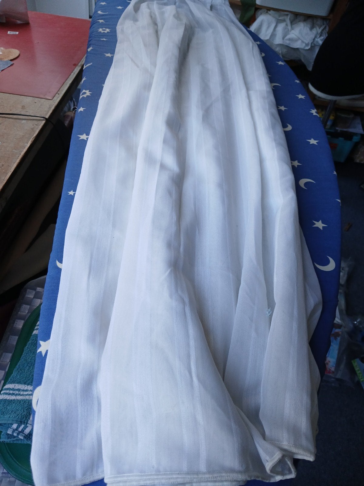 2 vitrage br.76 en lang 1.16m met loodveter, Gebruikt, Loodveter, Wit, Ophalen of Verzenden