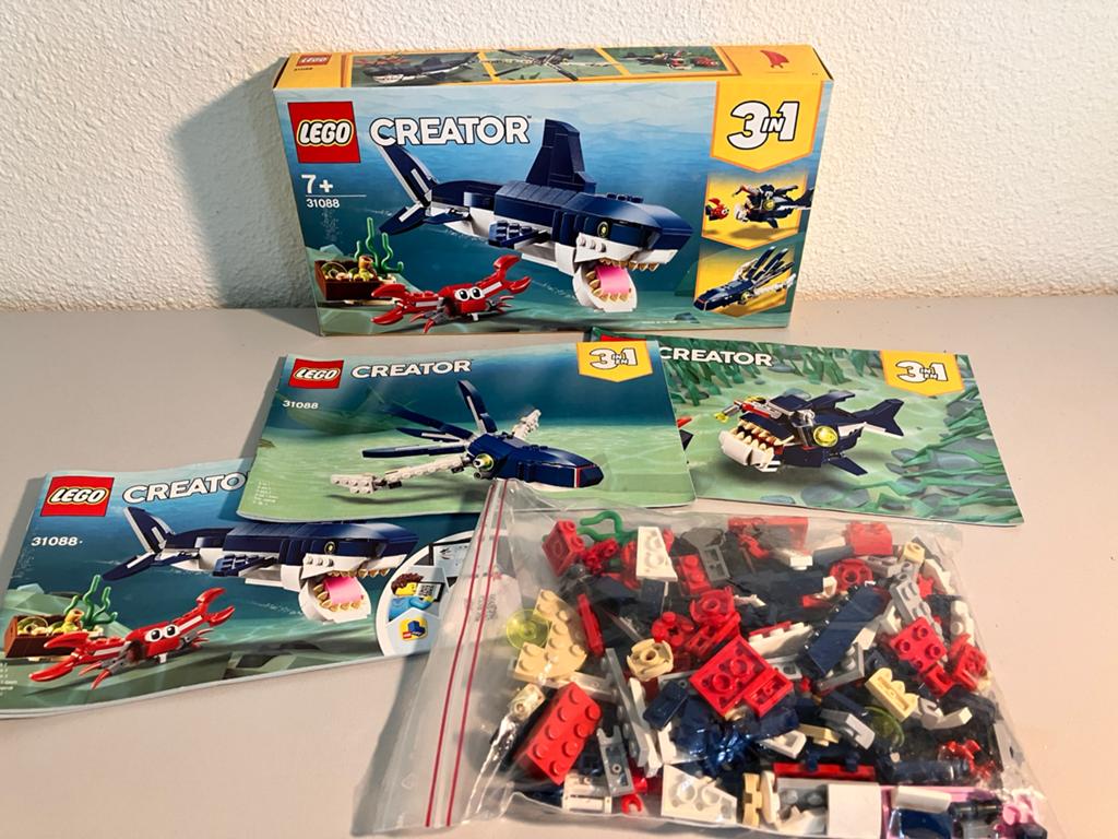 LEGO Creator 31088 Diepzee beesten 3-in-1 set, Ophalen of Verzenden, Zo goed als nieuw