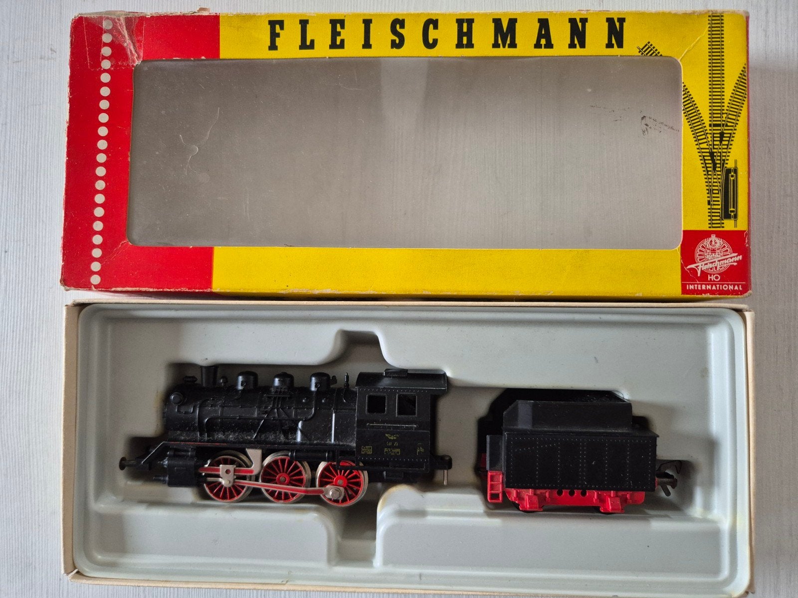 Fleischmann H0 stoomloc 4125 loc 25, Gebruikt, Fleischmann, Ophalen of Verzenden, Gelijkstroom