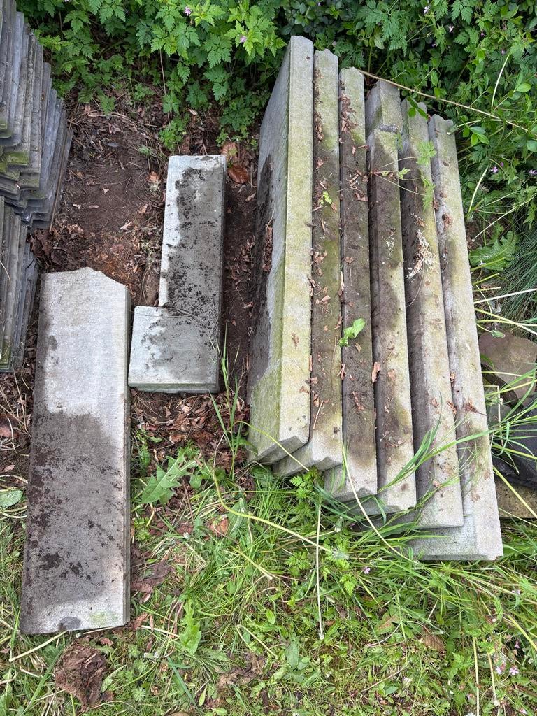 Betonbanden 100x31x6 6 stuks + rest, Tuin en Terras, Tegels en Klinkers, Ophalen, Gebruikt, Overige typen, Minder dan 5 m²