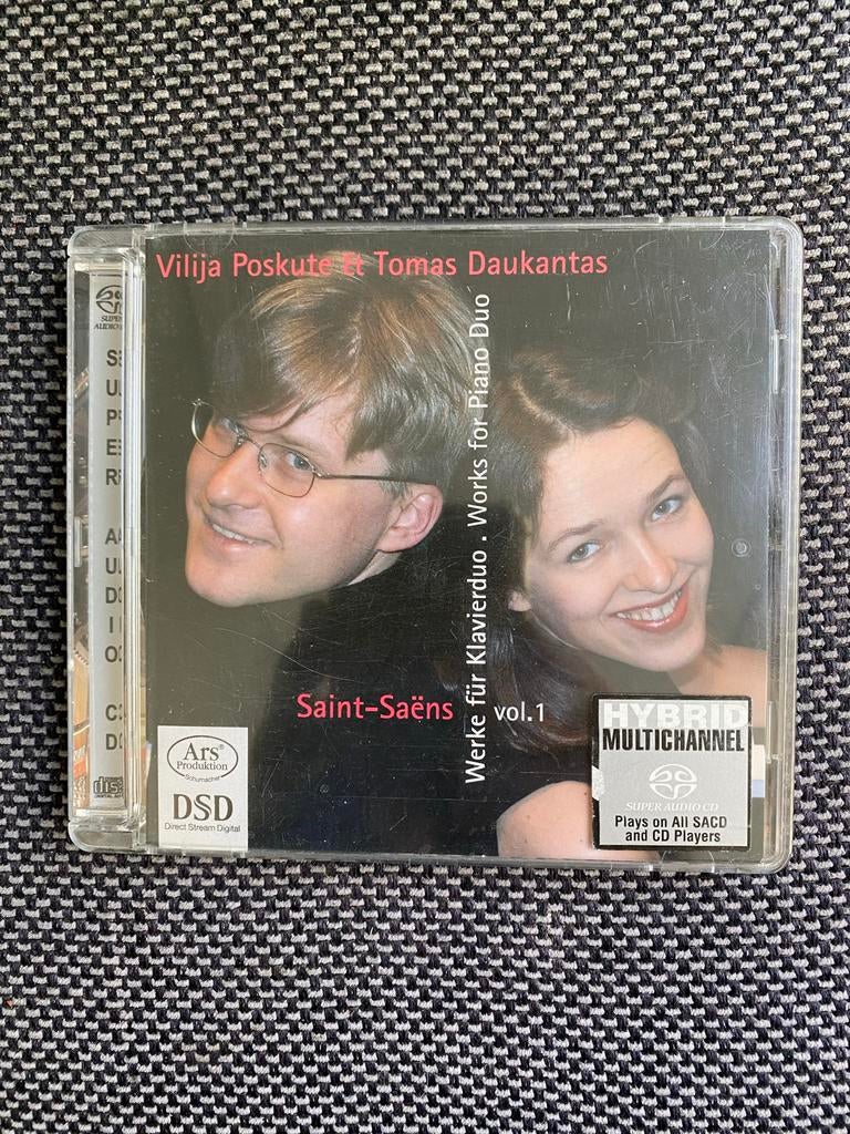 Saint-Saëns: Werken voor Klavierduo (SACD) - Vilija Poskute, Ophalen of Verzenden, Romantiek, Zo goed als nieuw, Kamermuziek