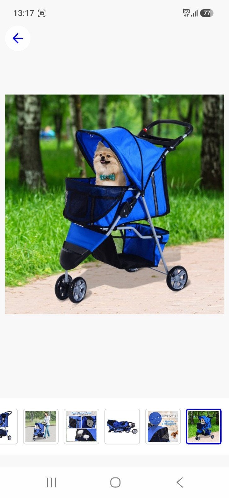 honden buggy, Ophalen, Zo goed als nieuw, Hondenbuggy