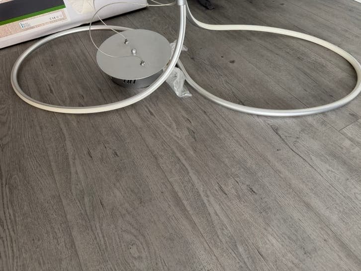 Highlight Basel Led hanglamp zilver - dimbaar 98 x 39 cm, Ophalen, Zo goed als nieuw, Metaal, Overige fittingen