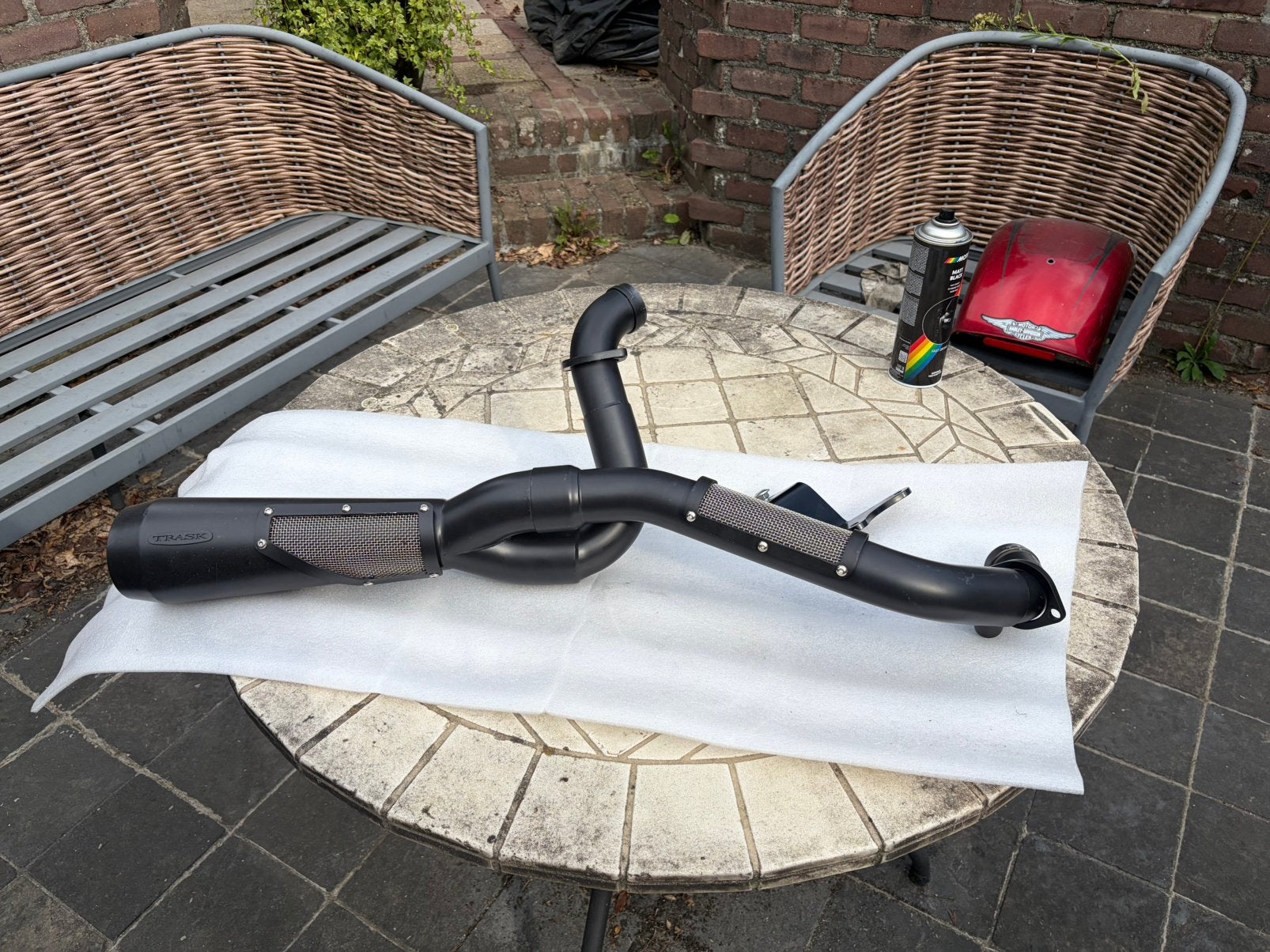 Trask uitlaat., Ophalen of Verzenden, Gebruikt