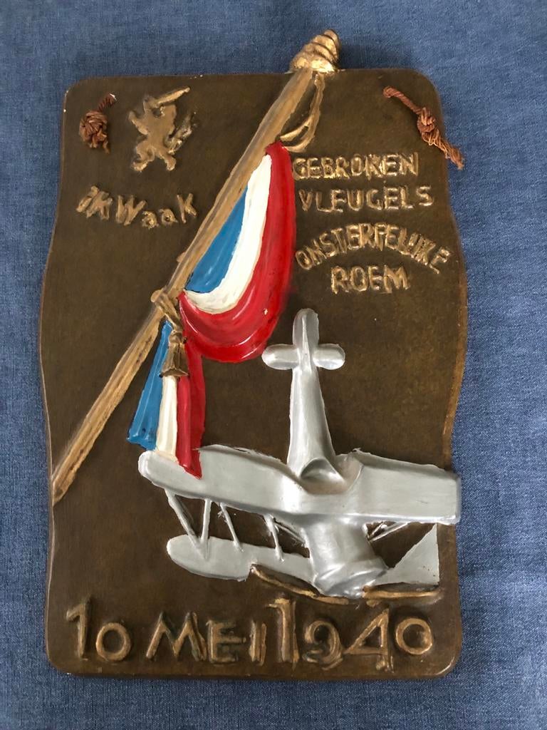 Gedenk plaqette 2e wereldoorlog, Verzamelen, Militaria | Tweede Wereldoorlog, Ophalen of Verzenden