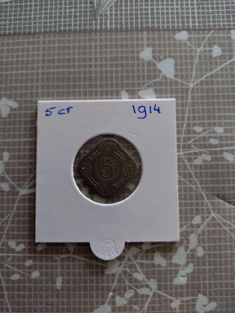 5 cent 1914, Ophalen of Verzenden, Koningin Wilhelmina, Overige waardes, Losse munt