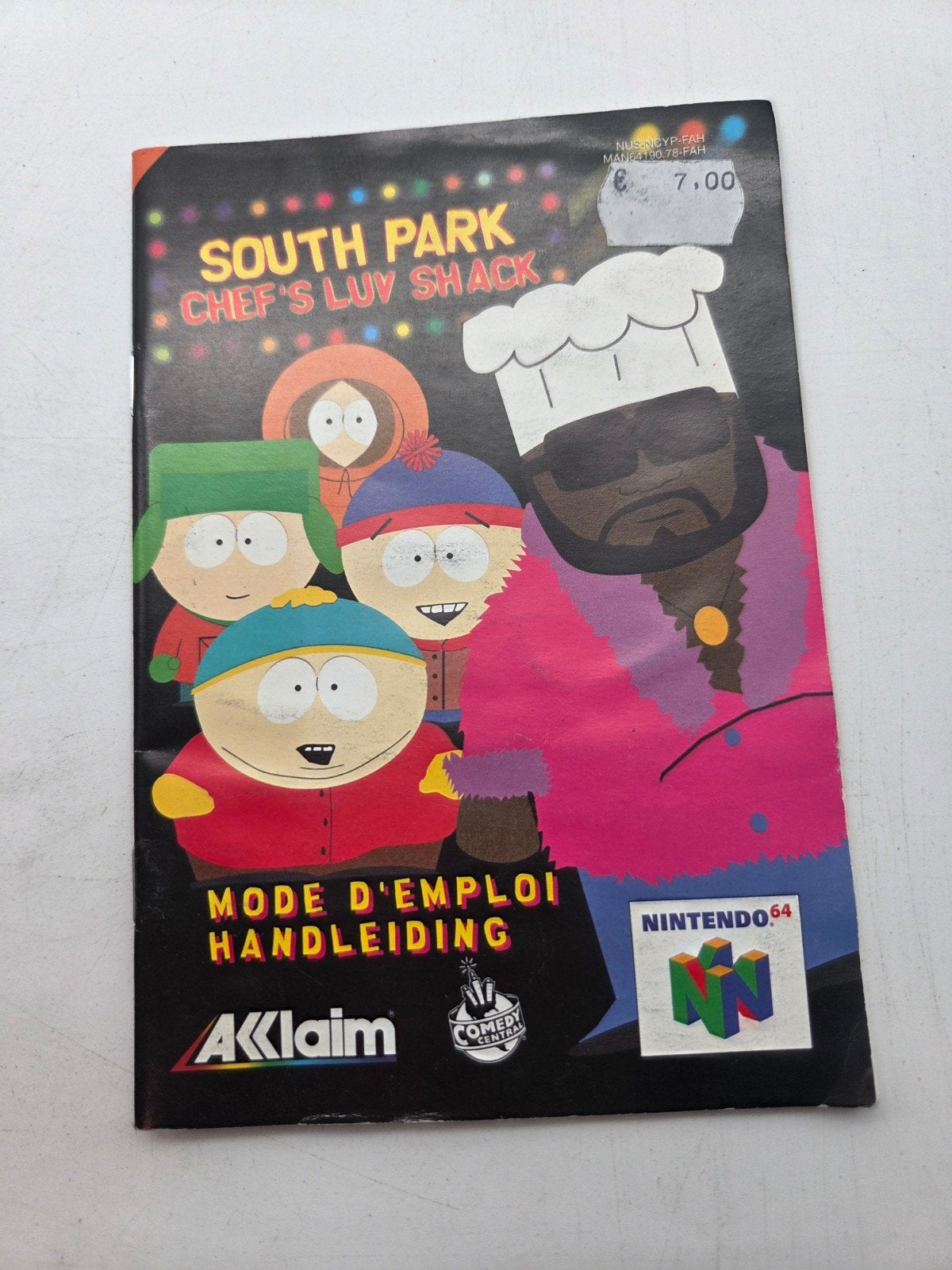 South Park Chef's Luv Shack Handleiding Nintendo 64, Spelcomputers en Games, Gebruikt, Overige genres, Ophalen of Verzenden, Marktplaats@Gameshopzwolle.nl