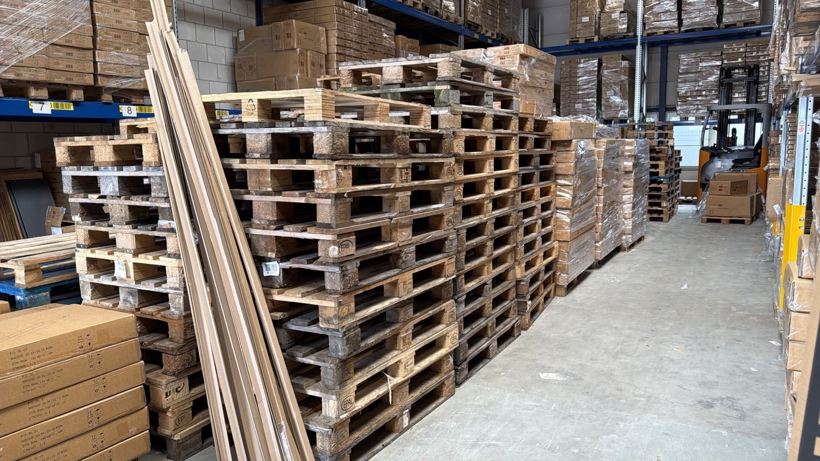 100 stuks EUROPALLETS TE KOOP, Ophalen, Zo goed als nieuw, Pallet, Minder dan 200 cm