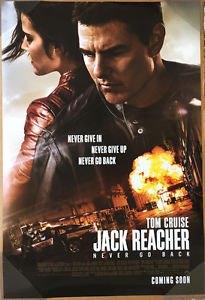 JACK  REACHER  :  NEVER   GO   BACK      filmposter., Rechthoekig Staand, Verzenden, Nieuw, A1 t/m A3