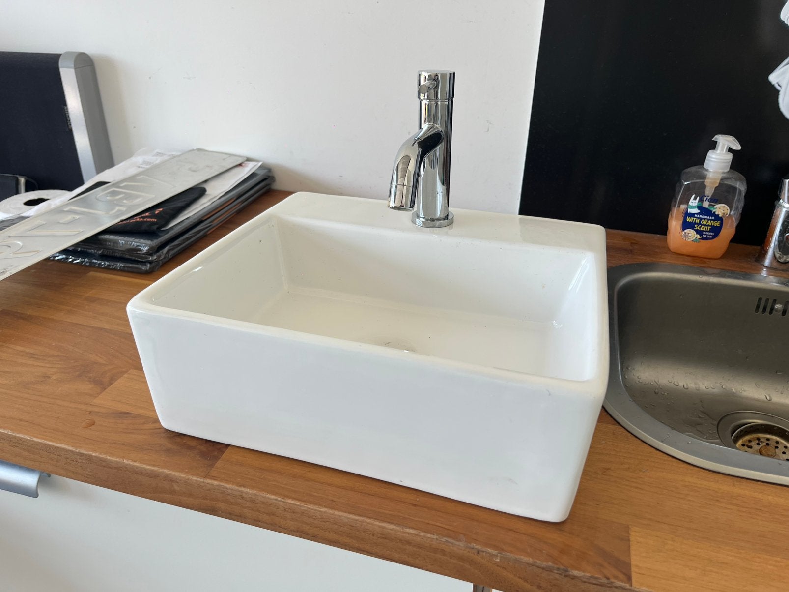 Atlantic handenwasserset Toby rechthoekig wit, Ophalen, Zo goed als nieuw, Wastafel