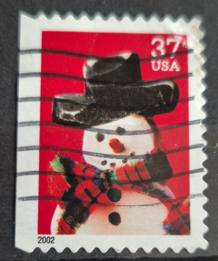 USA Postzegel Sneeuwpop 2002 - Gestempeld, Ophalen of Verzenden, Gestempeld