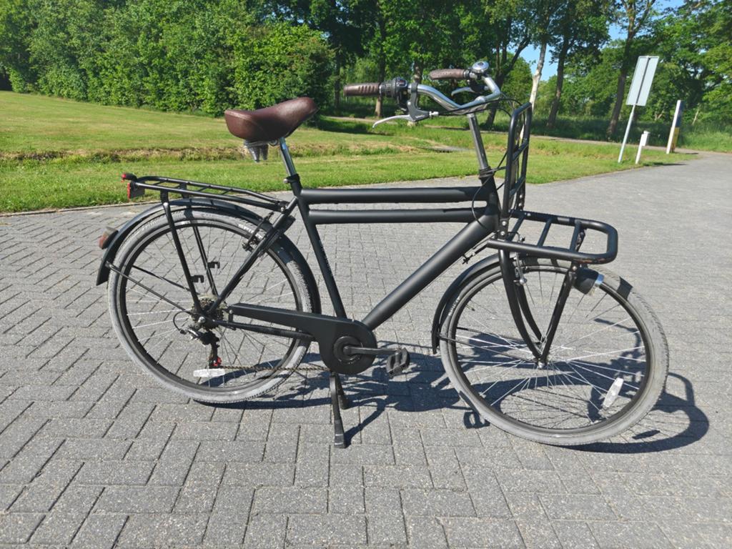 Heren transportfiets, Gebruikt, Velgrem, Versnellingen, 57 tot 61 cm