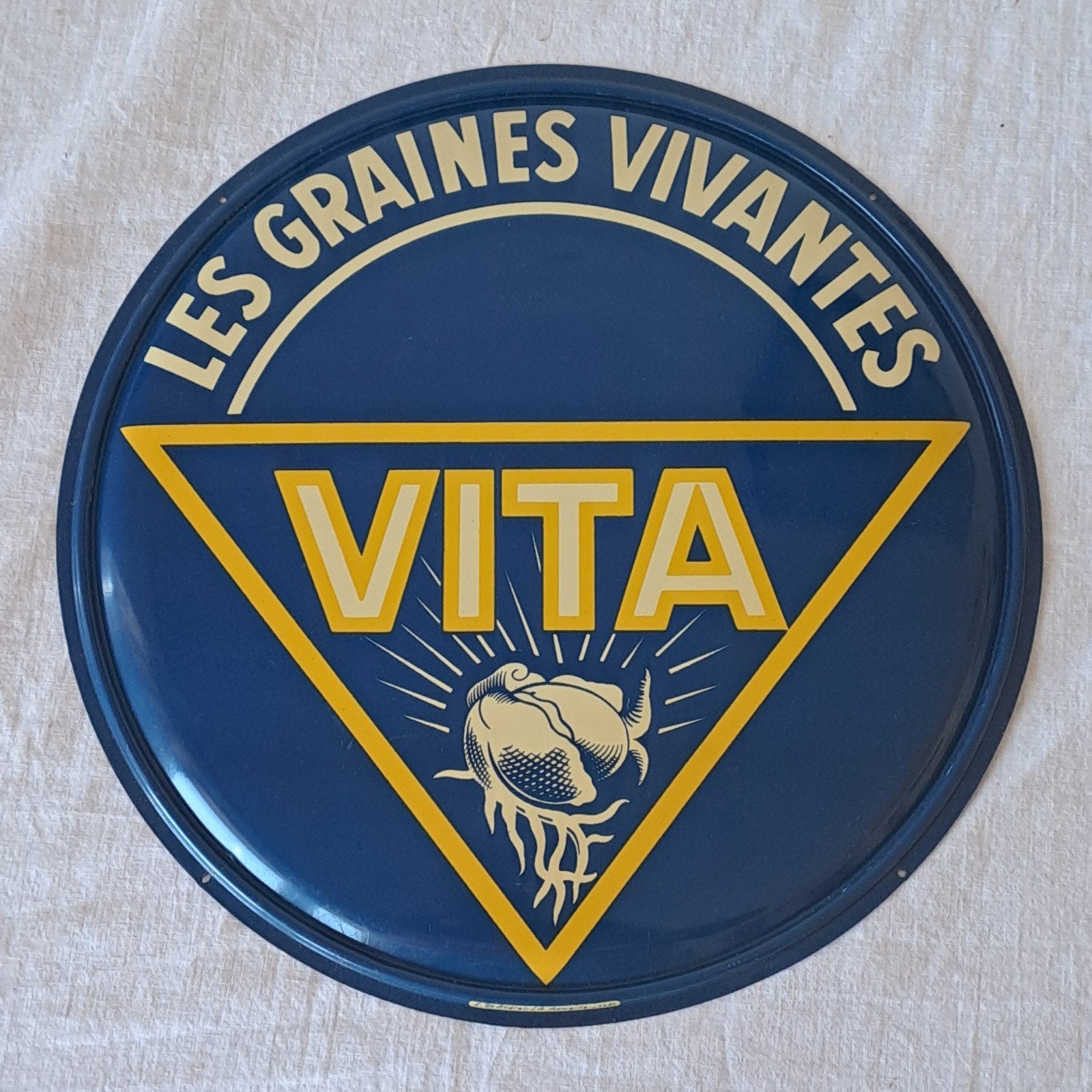 Vita zaden - Frans jaren 30-50 reclamebord, Ophalen of Verzenden, Gebruikt, Reclamebord