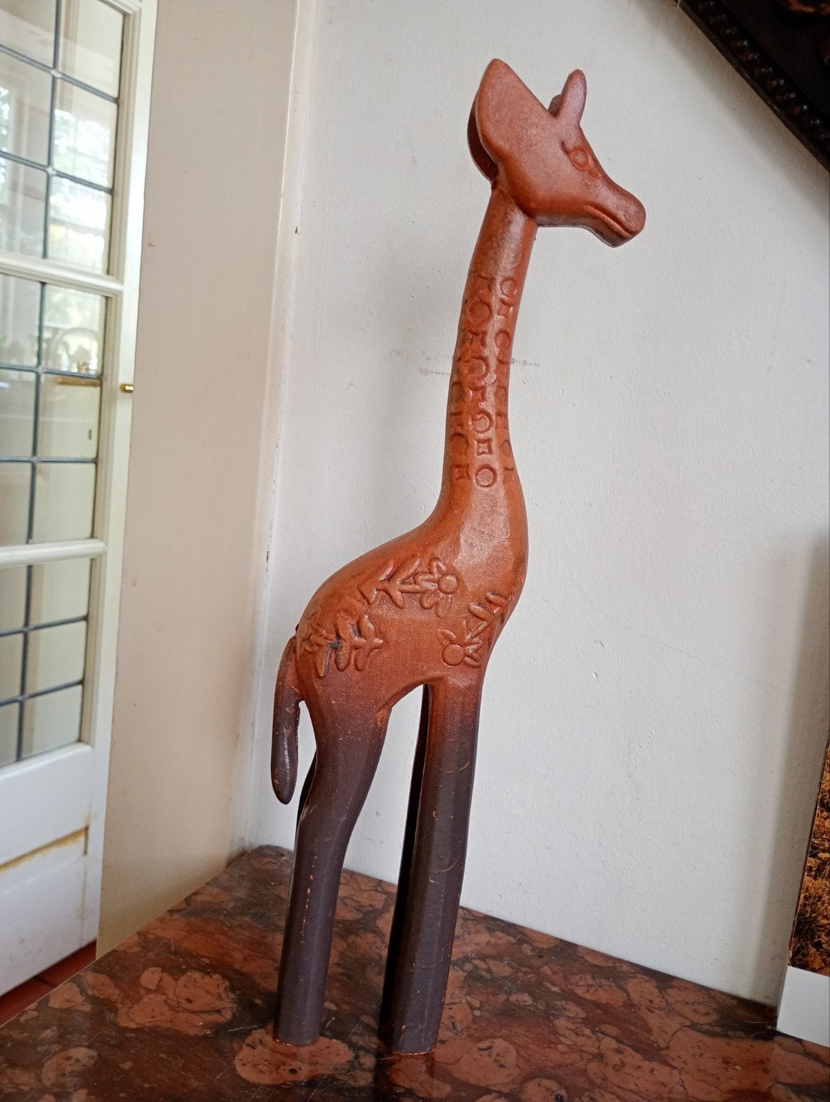 Houten Giraffe Beeld - Afrikaanse Stijl, Ophalen, Zoogdier, 20 - 50 cm, Beeld
