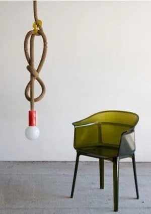 Vintage design 1990's Hook Line Pani Jurek hanglamp, Huis en Inrichting, Lampen | Hanglampen, Ophalen of Verzenden, Gebruikt, Glas