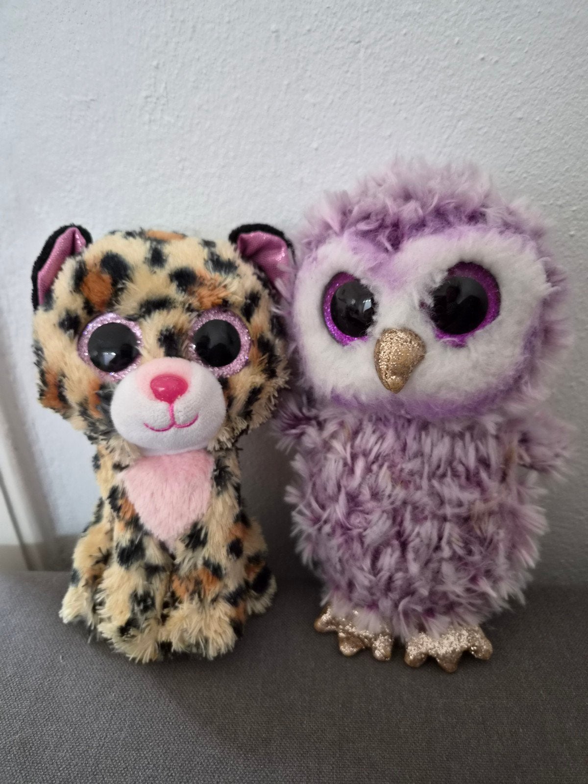 Ty Beanie Boos Lacey Luipaard & Moonlight Uil Knuffels, Overige typen, Ophalen of Verzenden, Klein (minder dan 20 cm), Bruin