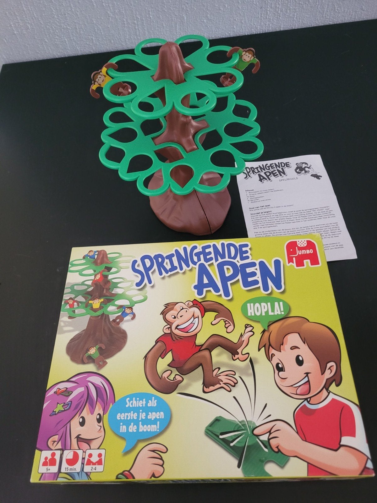 Springende Apen - Leuk familiespel van Jumbo, Drie of vier spelers, Ophalen, Zo goed als nieuw, Jumbo