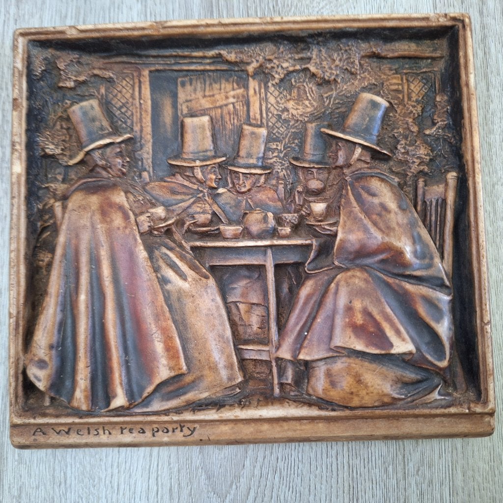 A Welsh teaparty plaquette B.Osborne & Co origineel, Ophalen of Verzenden