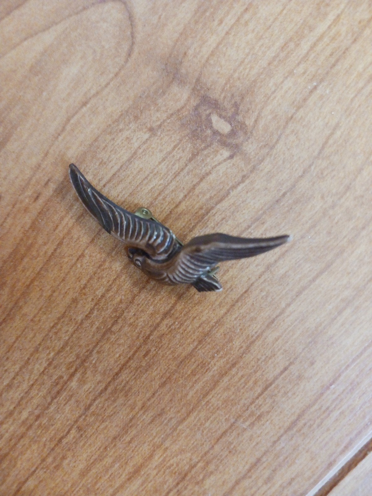Vintage Broche Vliegende Vogel, Sieraden, Tassen en Uiterlijk, Ophalen, Brons, 4 tot 7 cm, Gebruikt