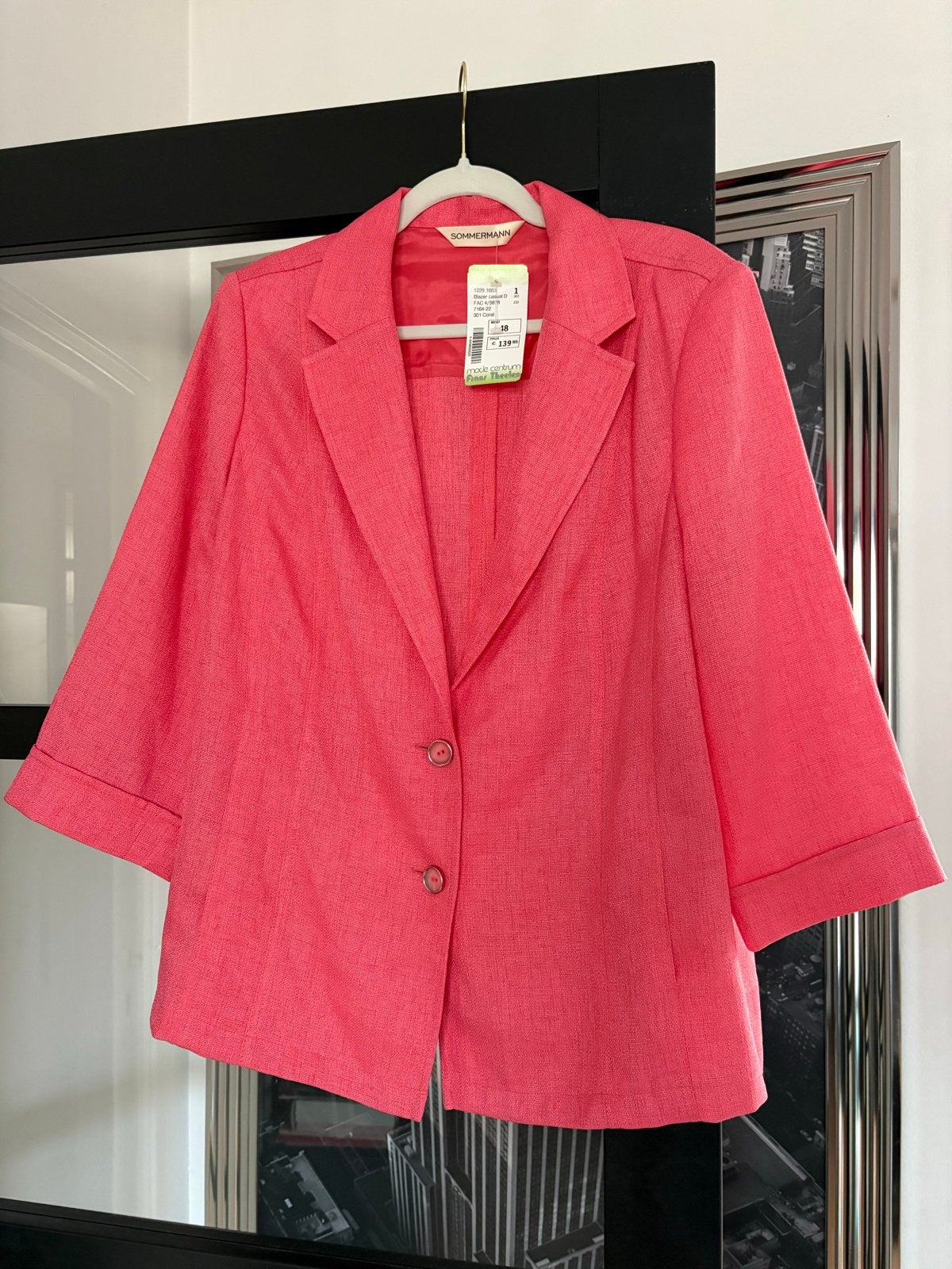 Nieuwe Roze Blazer Maat 48 van Sommermann, Maat 46/48 (XL) of groter, Nieuw, Ophalen of Verzenden, Jasje