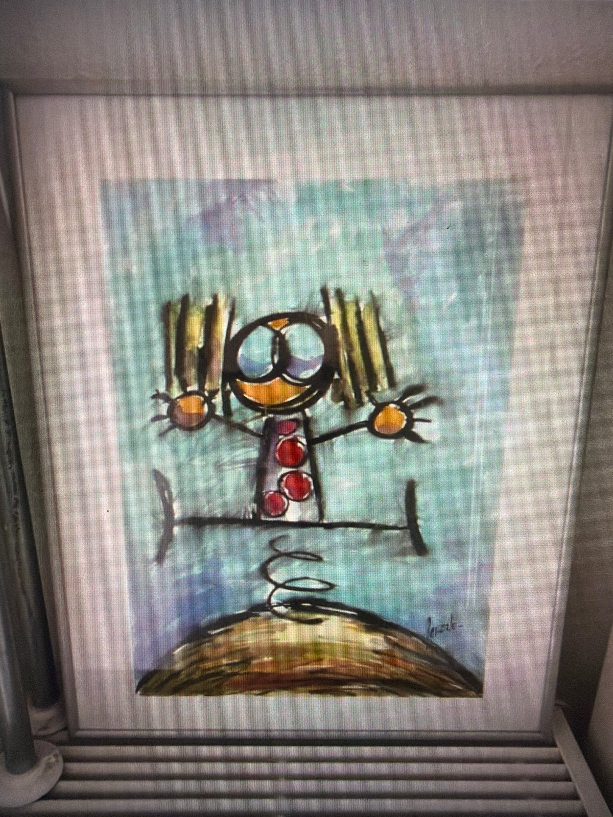 3x Vrolijke en kleurrijke kunstprints in lijst 50x40, Antiek en Kunst, Kunst | Schilderijen | Modern, Figuren, Papier/karton, Ophalen of Verzenden