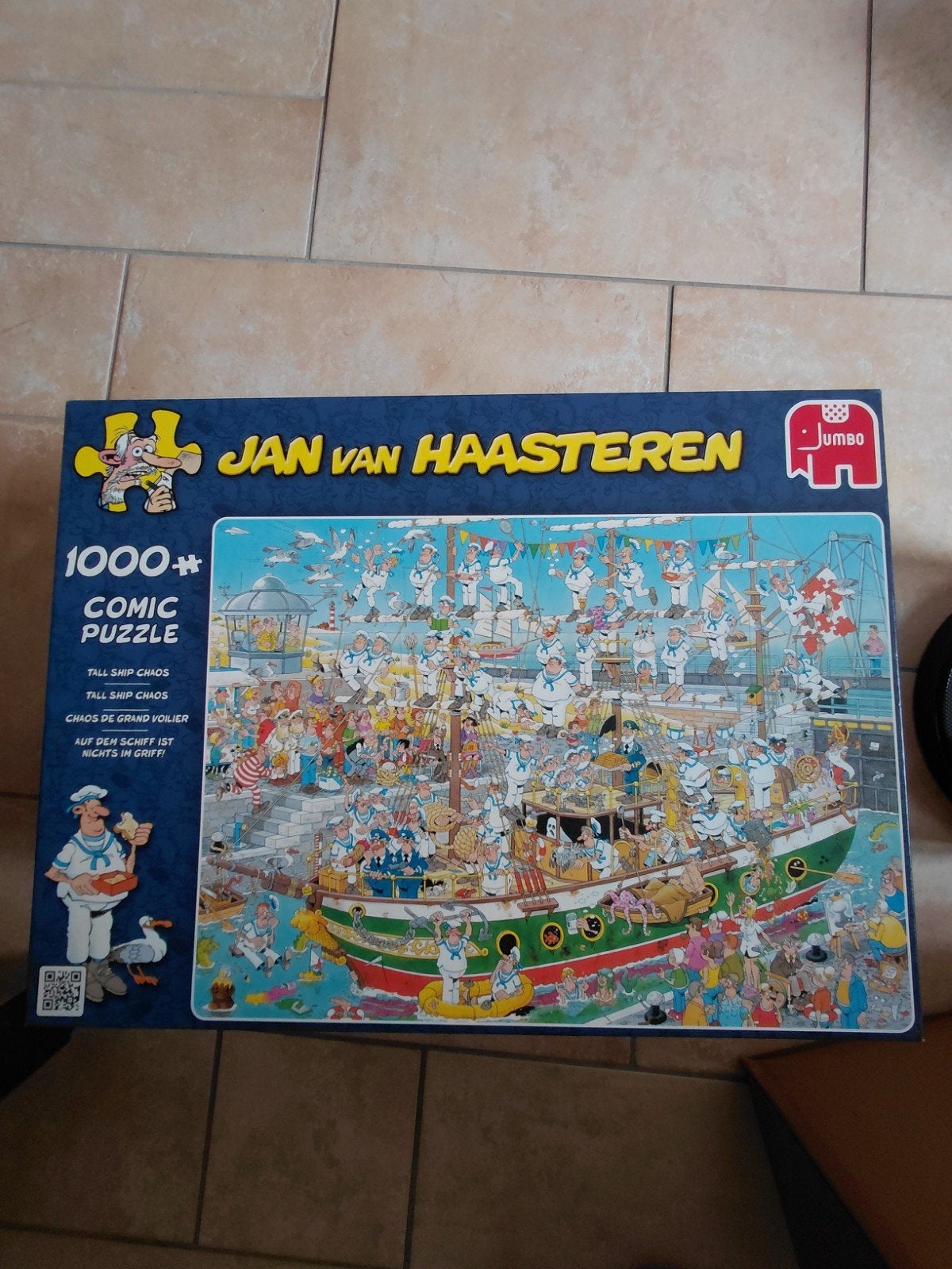 Jan van Haasteren Tall Ship Chaos 1000 stukjes, Ophalen of Verzenden, 500 t/m 1500 stukjes, Zo goed als nieuw, Legpuzzel