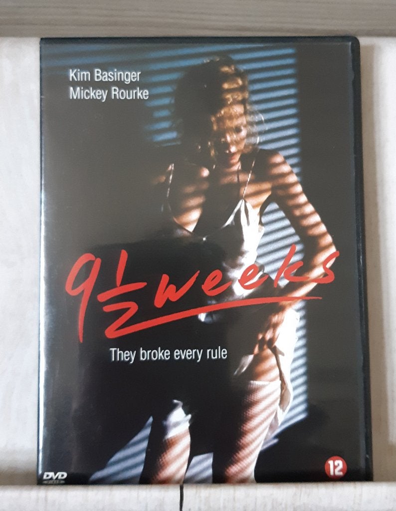 9,5  Weeks (1986) Kim Basinger en Mickey Rourke – Dvd, Engels, Nederlands, Zo goed als nieuw, Vanaf 12 jaar