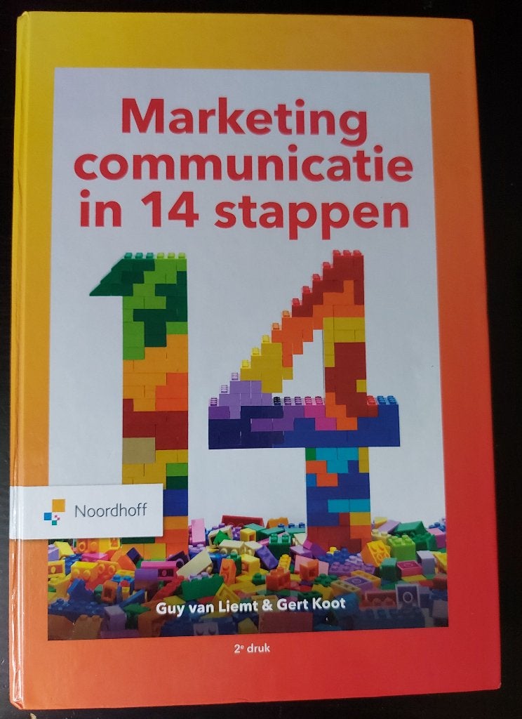 Marketingcommunicatie in 14 stappen, Boeken, Studieboeken en Cursussen, Ophalen, Beta, Zo goed als nieuw, HBO