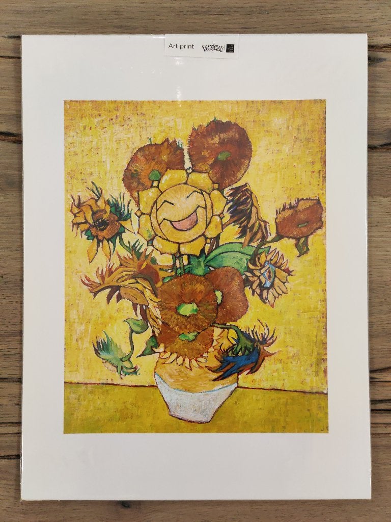 Pokémon x Van Gogh Sunflora Art Print inspired by Sunflower, Hobby en Vrije tijd, Verzamelkaartspellen | Pokémon, Ophalen of Verzenden