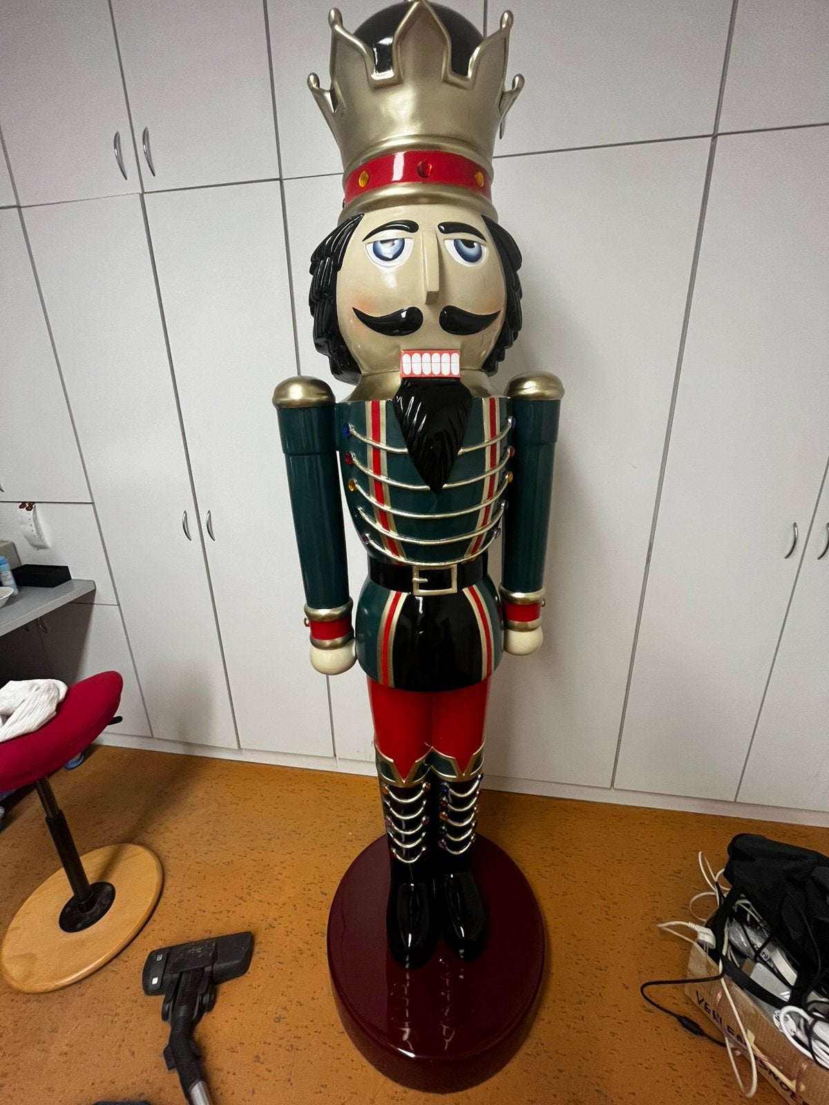 Grote decoratieve Notenkraker met Kroon ca. 180 cm, Diversen, Kerst, Ophalen, Gebruikt